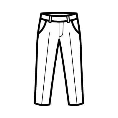 X-Padrões de costura calças homem