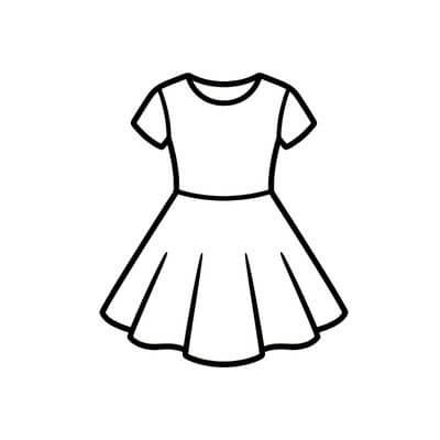 X-Padrões de costura vestidos menina