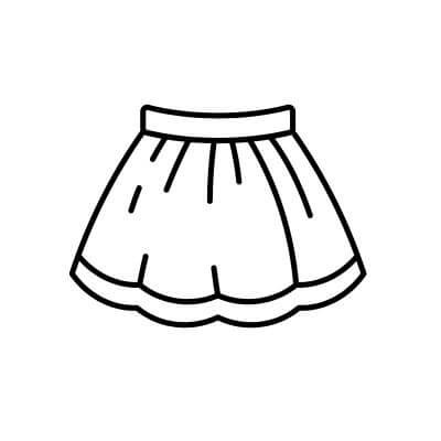 X-Padrões de costura saias menina
