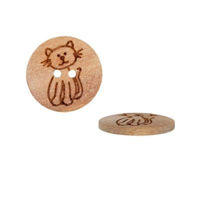 X-Botões de madeira