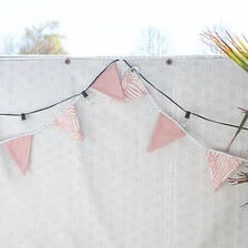 X-Tutorial de costura para guirlanda de bandeirinhas