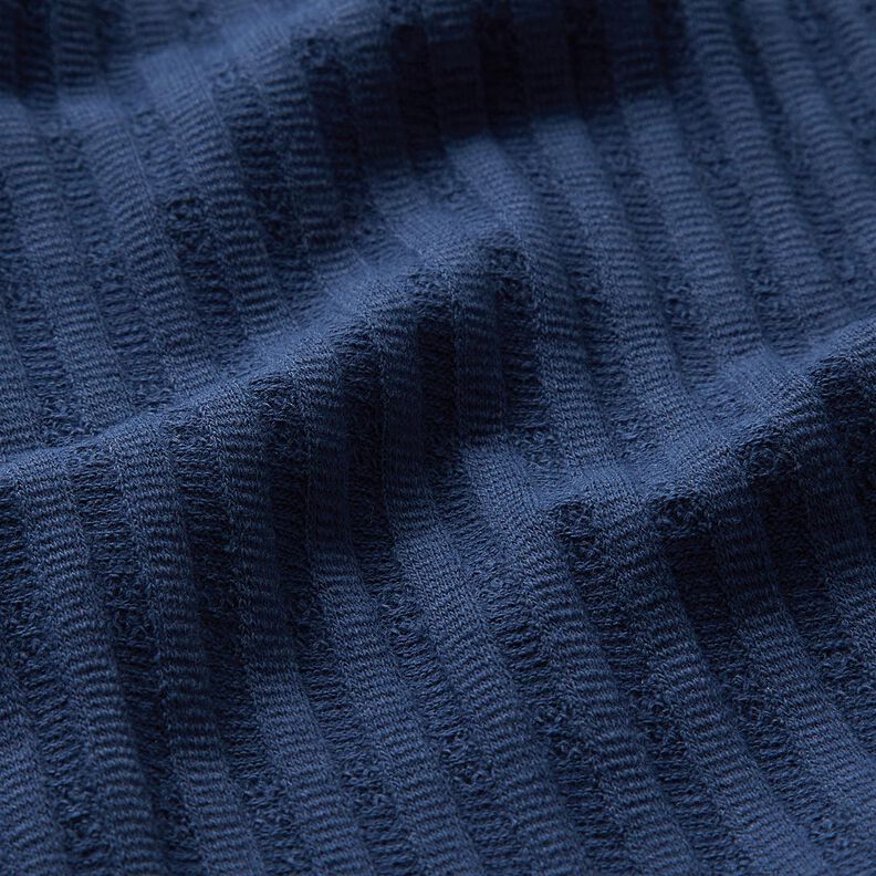 Jersey canelado Padrão tricotado – azul-noite,  image number 2