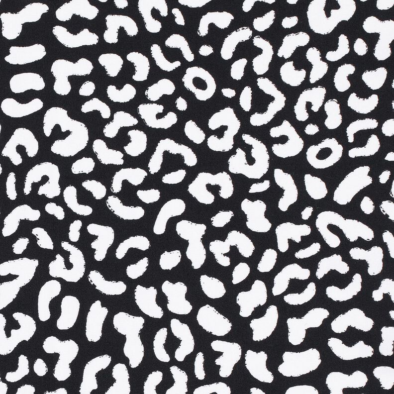 Tecido para fatos de banho Manchas abstratas Leo – preto azulado/branco,  image number 6