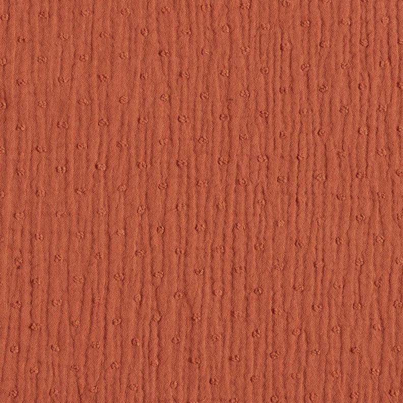 Musselina/ Tecido plissado duplo dobby – terracota,  image number 1
