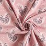 Jersey de algodão Corações Leo – rosa-velho claro,  thumbnail number 3