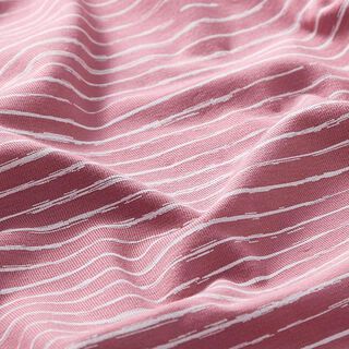 Jersey de algodão Riscas rabisco – rosa embaçado, 