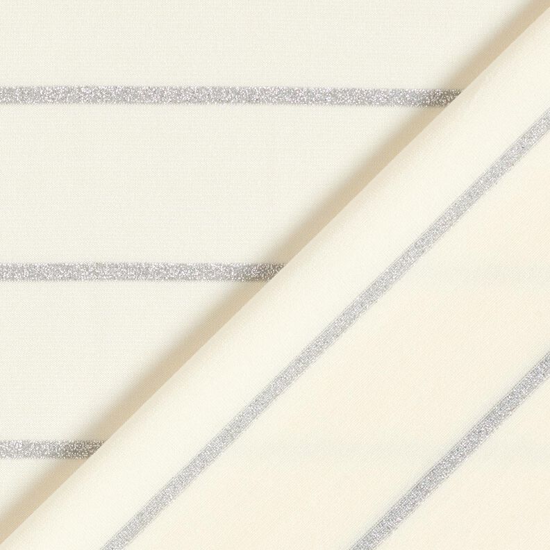 Jersey com riscas largas brilhantes – branco/prata metálica,  image number 5