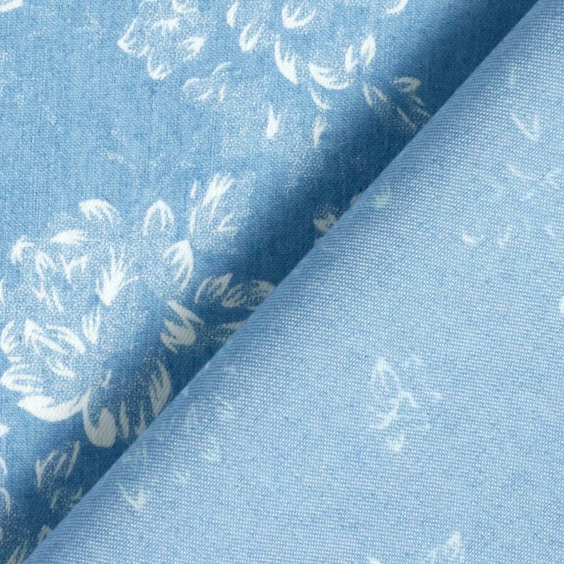 Chambray Rosas pequenas – azul claro/branco sujo,  image number 4