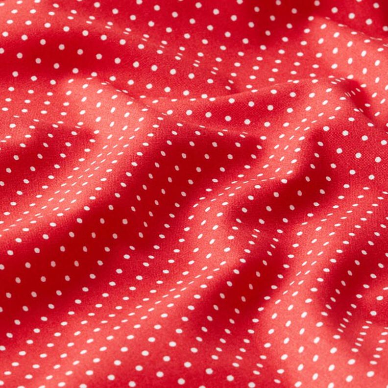 Popelina de algodão pintas pequenas – vermelho/branco,  image number 2
