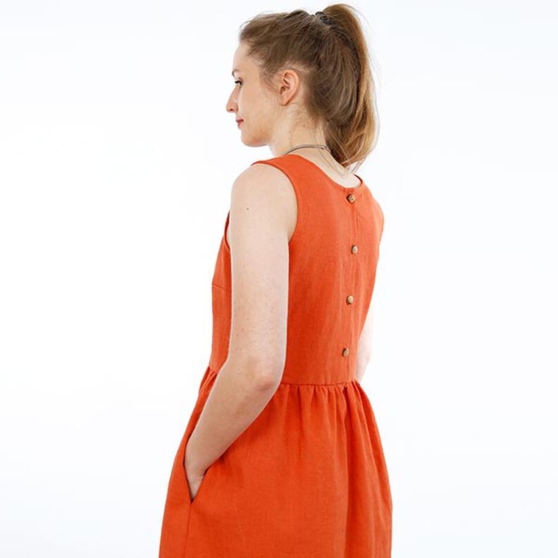FRAU ADELE - Vestido de alças com fila de botões nas costas, Studio Schnittreif  | XXS -  XXL,  image number 3