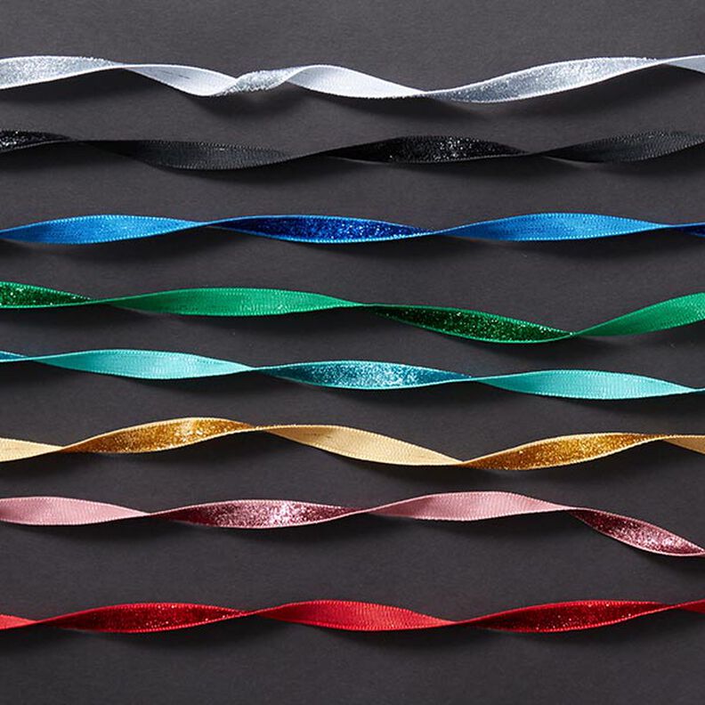 Fita de Veludo Metálico [10 mm] – azul marinho,  image number 3