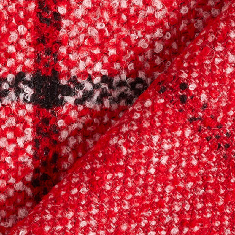 Bouclé para sobretudos Xadrez – vermelho,  image number 4