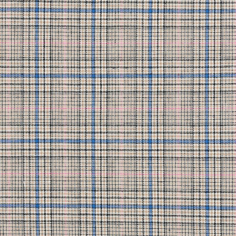 Mistura de algodão Padrão xadrez fino – caju/azul real,  image number 1