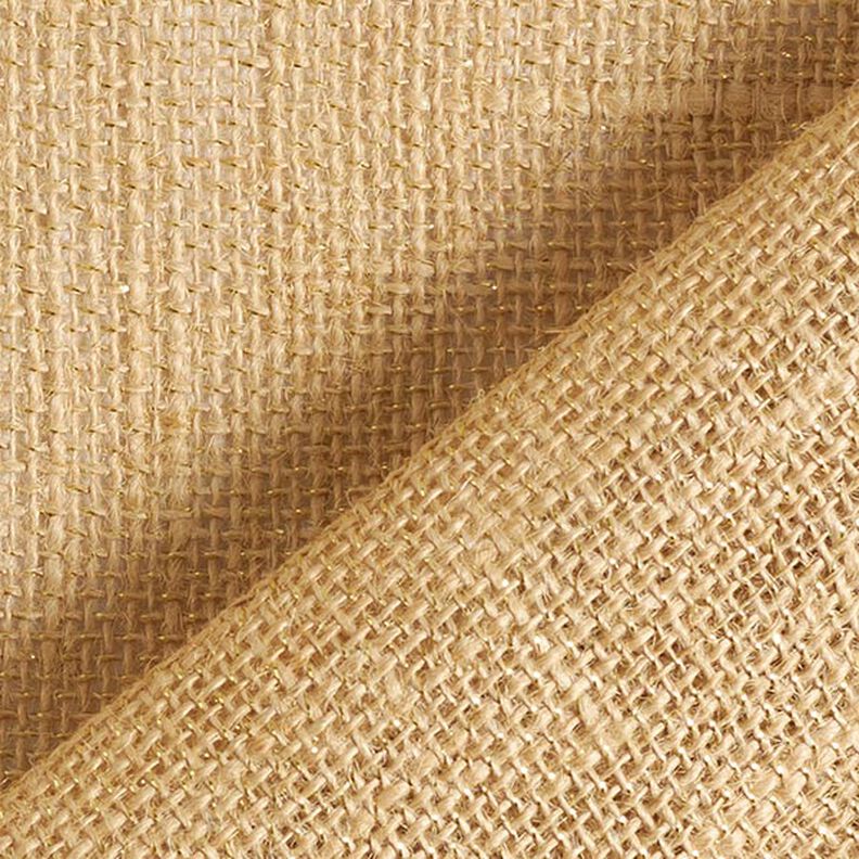 Tecido para decoração Juta Lurex 150 cm – natural/dourado,  image number 4