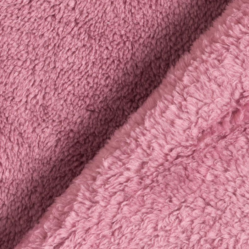 Pelo artificial Pelúcia lisa – rosa-velho escuro,  image number 3