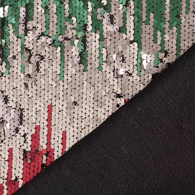 Tecido com lantejoulas em gradação de cor – preto/verde pinheiro,  image number 5