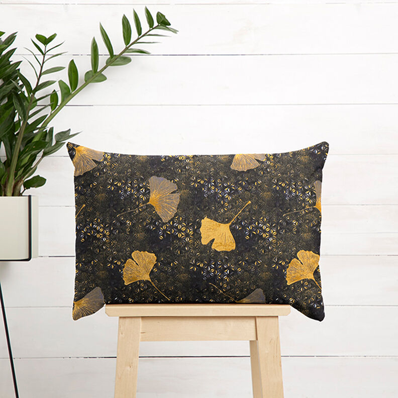 Tecido de algodão Cretone Ginkgo – mostarda,  image number 6