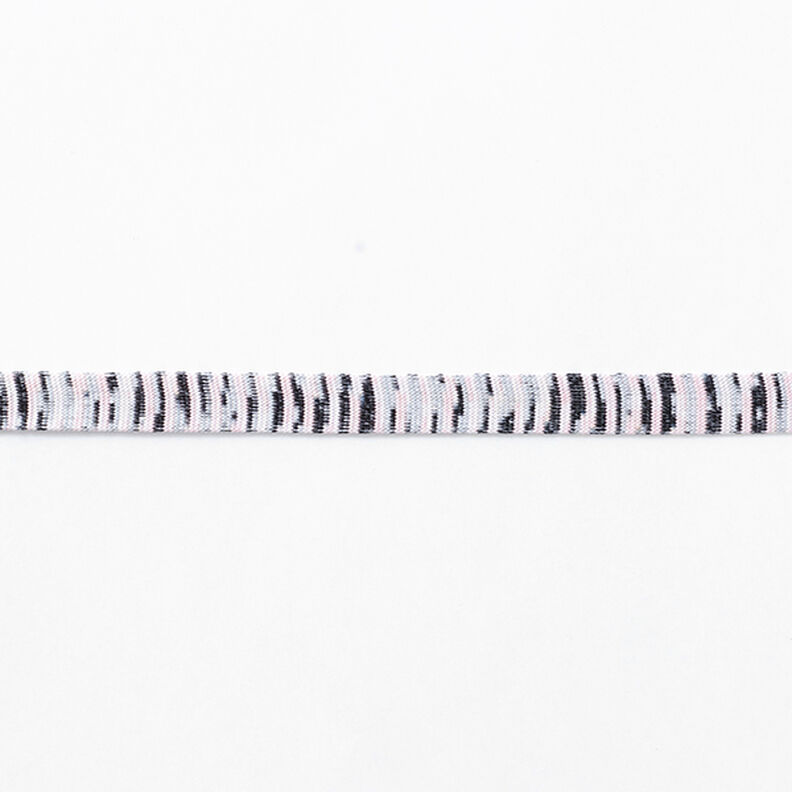 Fita de malha  Melange Riscas [13 mm] – preto/rosa,  image number 2