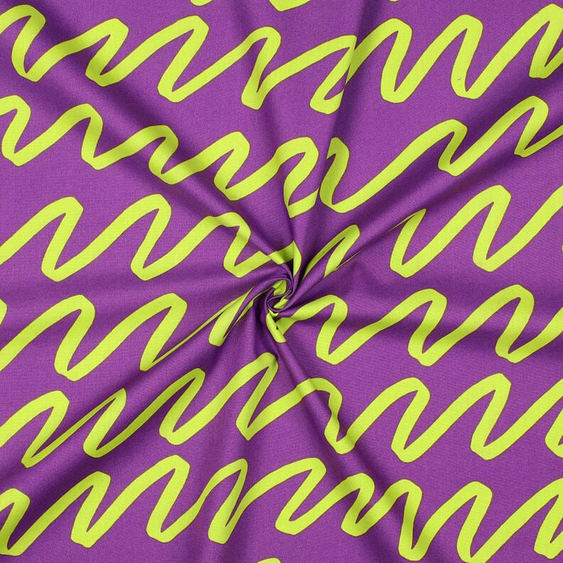 Popelina de algodão Making Waves | Nerida Hansen – vermelho violeta médio,  image number 3