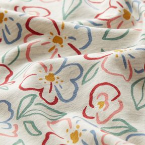 Jersey de algodão Flores | by Poppy – natural, 
