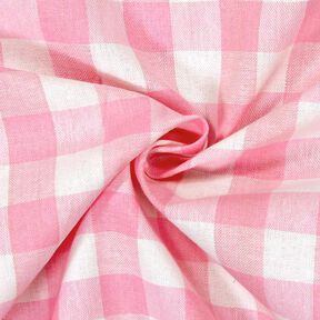 Tecido de algodão Xadrez Vichy 1,7 cm – rosa/branco, 