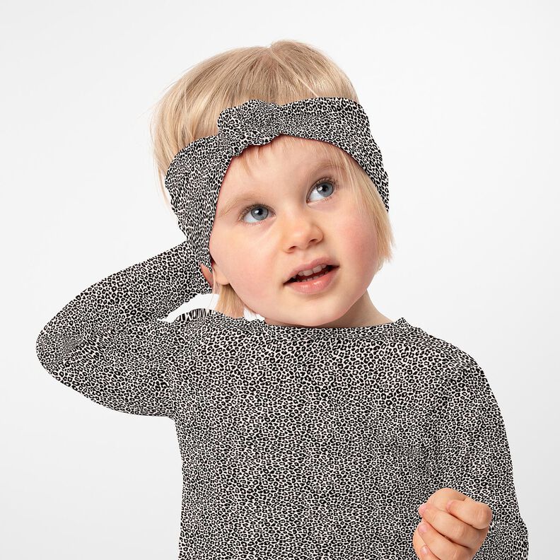 Jersey de algodão Mini estampado Leo – natural/preto,  image number 6