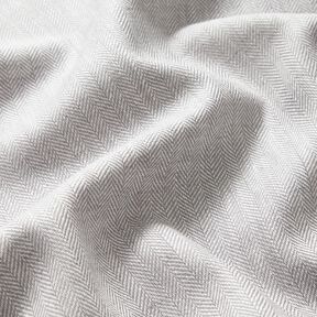 Mistura de linho e algodão Espinha de peixe – prateado, 