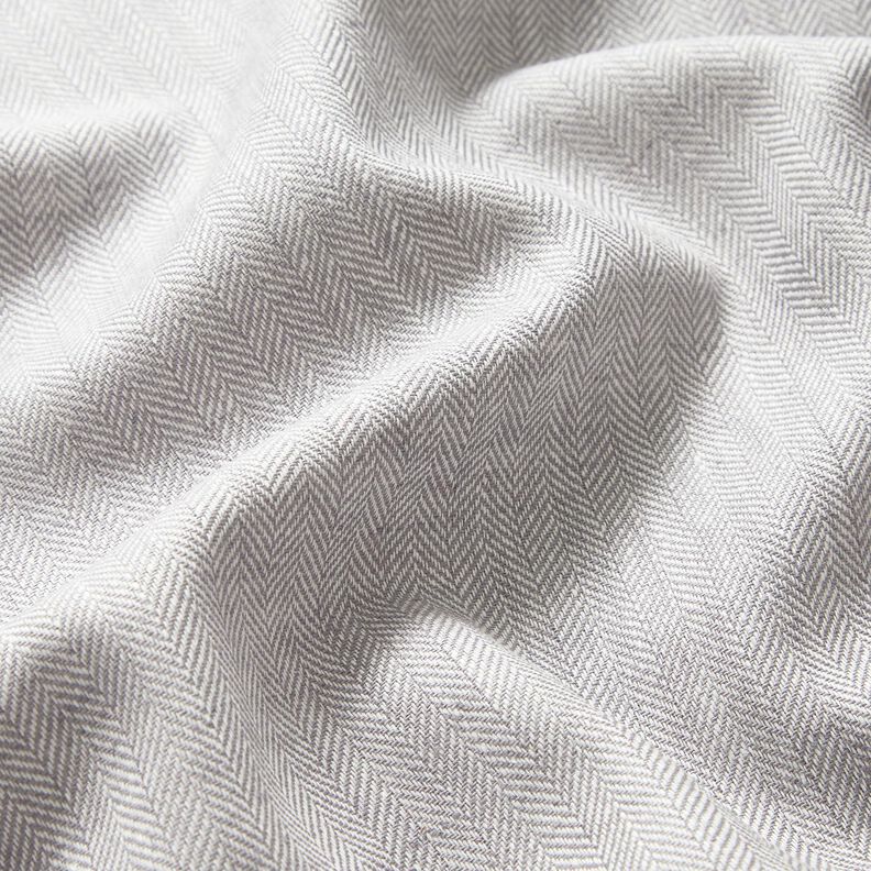 Mistura de linho e algodão Espinha de peixe – prateado,  image number 2