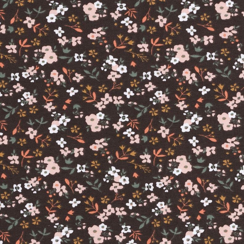 Jersey de algod&atilde;o Millefleurs &ndash; castanho escuro,  image number 1
