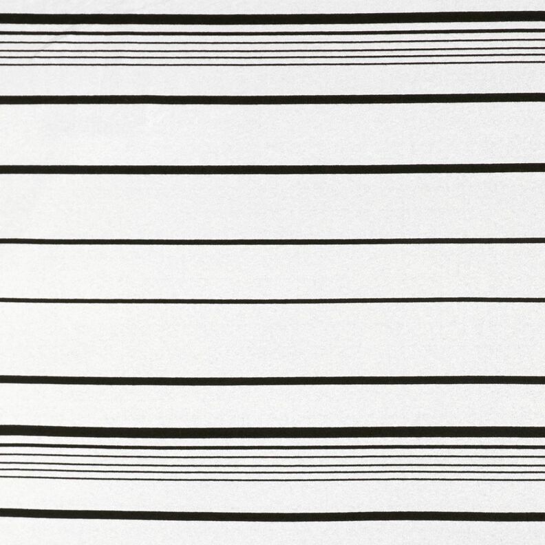 Malha jacquard com riscas irregulares – branco sujo/preto | Retalho 50cm,  image number 1