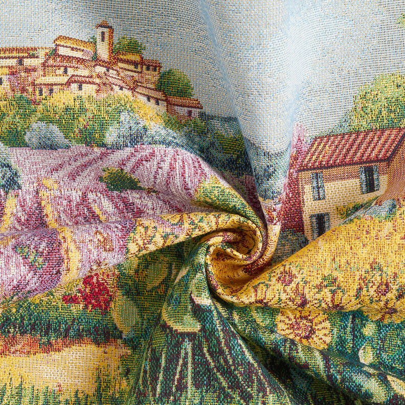 Painel decorativo Gobelina Paisagem florida – carmin/bege claro,  image number 3