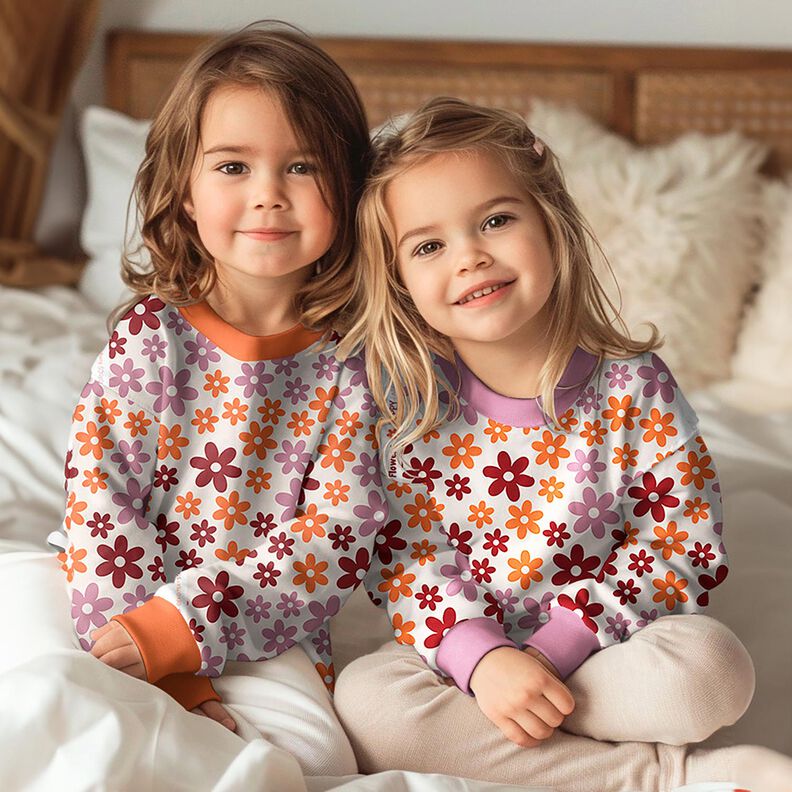 Sweater aconchegante Flores coloridas | Poppy Fabrics – branco sujo,  image number 5