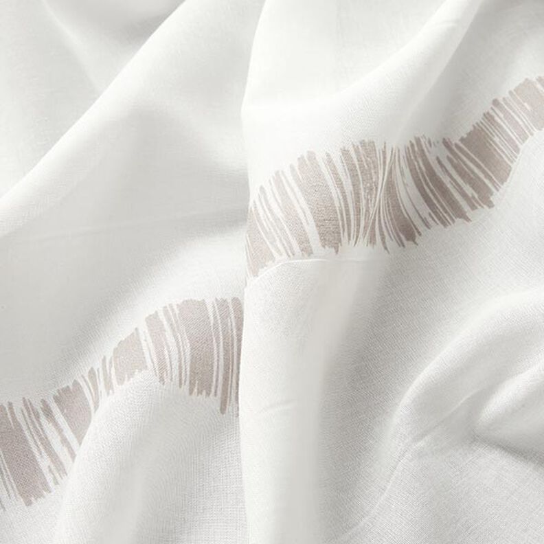 Tecido para cortinados Voile Riscas suaves 295 cm – cinzento-seda/marfim,  image number 2