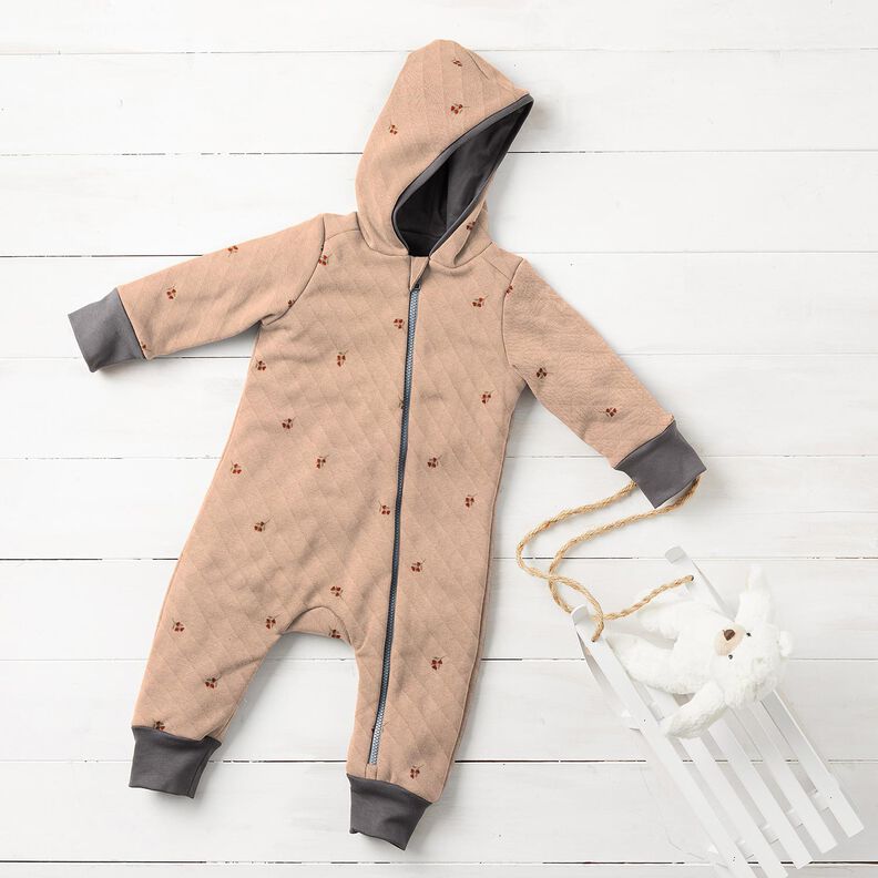 Dupla face Jersey Ramo de flores – rosé,  image number 5