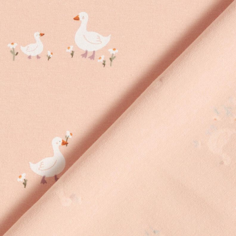 Jersey de algod&atilde;o Gansos e flores &ndash; ros&eacute;,  image number 4
