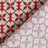 Tecido de algodão Cretone Azulejos floridos – bordeaux/taupe claro,  thumbnail number 4