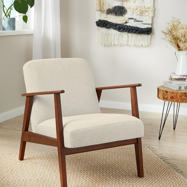 Tecido para estofos Melange macio – bege claro,  image number 5