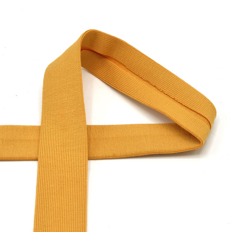 Fita de viés Jersey de algodão [20 mm] – amarelo-caril,  image number 1