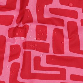 Algodão revestido abstrato – vermelho/pink, 