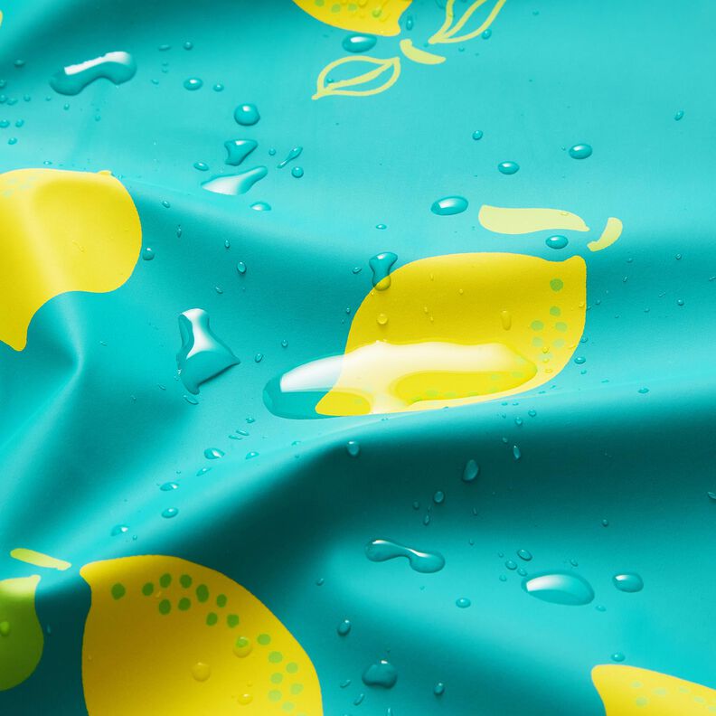 Tecido para impermeáveis Limões – hortelã-pimenta/amarelo-limão,  image number 6