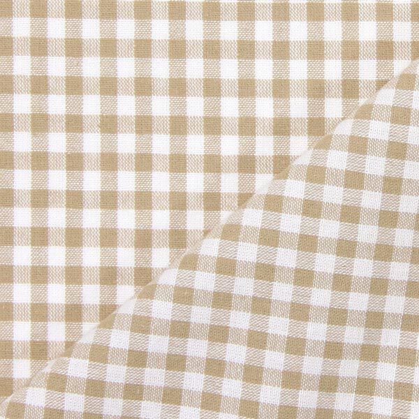 Tecido de algodão Vichy - 0,5 cm – castanho claro,  image number 3