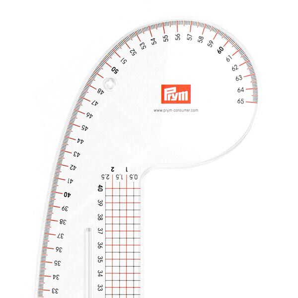 Régua de curvas 40 x 65 cm – transparente | Prym,  image number 2