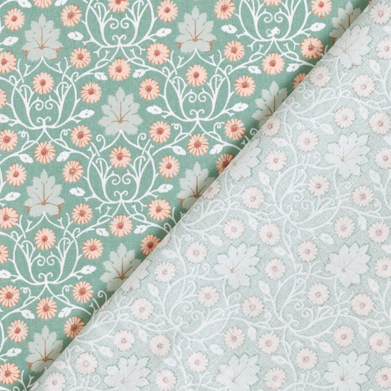 Algodão revestido Gavinhas de folhas delicadas – eucalipto/rosé,  image number 5