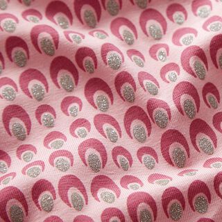 Jersey de algodão Olhos de pavão brilhantes – rosa, 