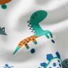 Tecido para decoração Meio linho Panamá Dinossauros de skate – cinzento-prateado/hortelã-pimenta,  thumbnail number 2