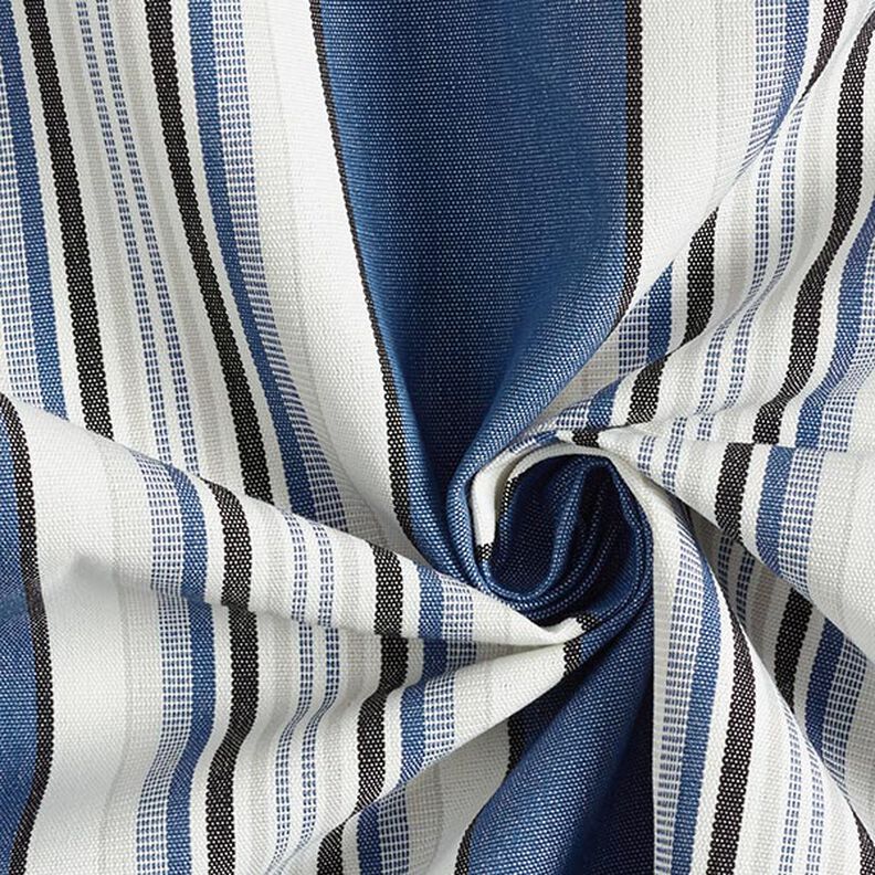Tecido para toldos Riscas largas e estreitas – azul ganga/branco,  image number 3