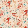 Tecido de viscose LENZING™ ECOVERO™ Pássaros e fadas | Katia Fabrics – creme/vermelho-fogo,  thumbnail number 1
