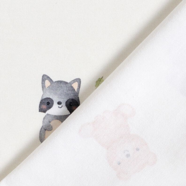 GOTS Jersey de algodão Animais bebé Impressão Digital – marfim,  image number 4