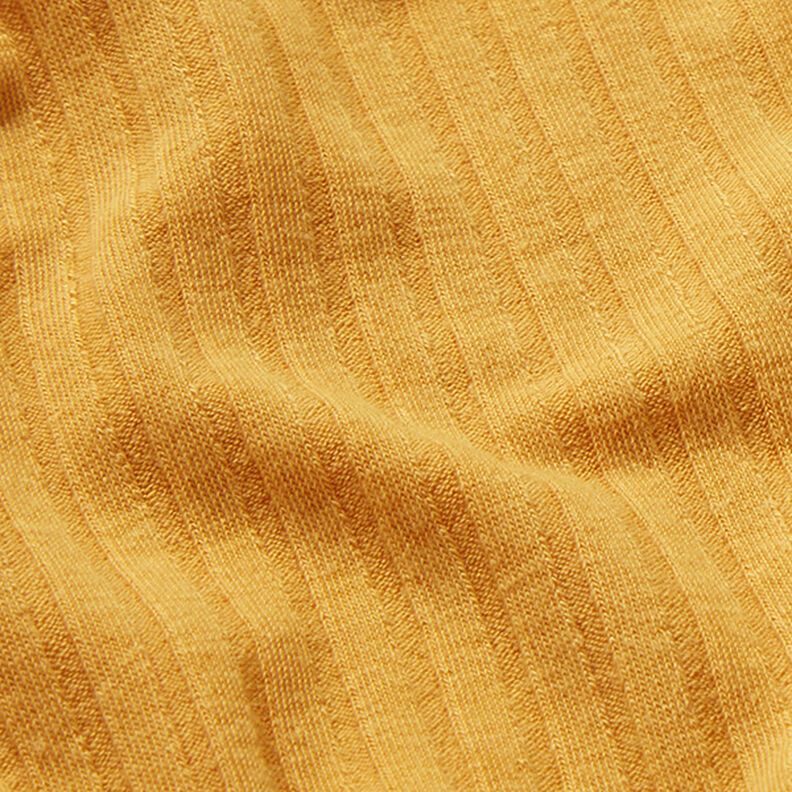 Malha canelada lisa – amarelo-caril,  image number 2