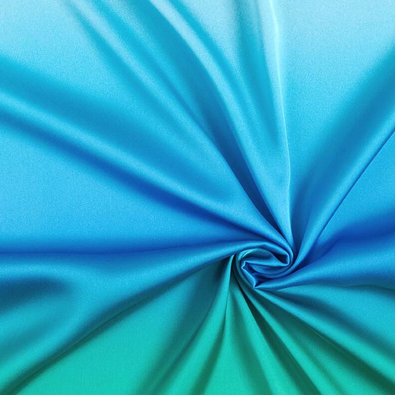 Cetim Gradação de cor Arco-íris – azul/verde,  image number 3